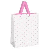 Пакет подарочный 26*32*12см MESHU "Hearts pattern", фольга, матовая ламинация