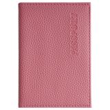 Обложка для паспорта OfficeSpace экокожа, текстура Флоттер, тиснение  "PASSPORT", подклад текстиль, розовый