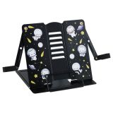 Подставка для книг СТАММ, металлическая, регулируемый угол наклона, с держателем, "Котики в космосе"