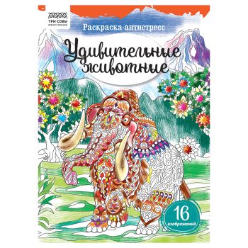 Раскраска А4, 16 стр., ТРИ СОВЫ 