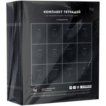 Комплект (12 шт.) предметных тетрадей 48л., BG 
