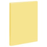 Папка с 20 вкладышами СТАММ А4, 14мм, 500мкм, пластик, пастель, желтая