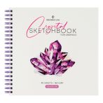 Скетчбук для графики и эскизов 40л., 190*190 Greenwich Line "Кристалл. Аметистовый камень", на гребне, 160г/м2