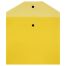 Папка-конверт на кнопке СТАММ А5+, 120мкм, пластик, прозрачная, желтая