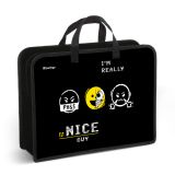 Папка с ручками 1 отделение, А4 Berlingo "I'm really a nice guy", 340*245*100мм, пластик, на молнии