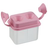 Стакан-непроливайка двойной Гамма, пастельный розовый, с крышкой