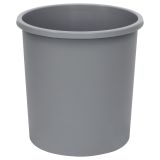 Корзина для бумаг СТАММ, 18л, цельная, серая