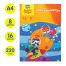 Картон цветной А4, Мульти-Пульти, 16л., 8цв., немелованный, в папке, 