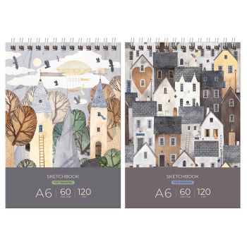 Скетчбук 60л., А6 BG 