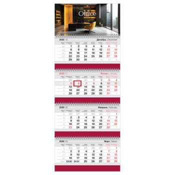 Календарь квартальный 4 бл. на 4 гр., 295*755 мм BG Business 