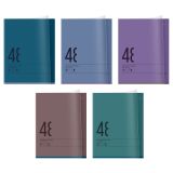 Тетрадь 48л., А5, клетка BG "Темный", пластиковая обложка