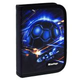 Пенал 1 отделение, 200*140*40 мм, Berlingo "Goalpack", 1 дополнительная откидная секция, полиэстер