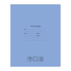 Тетрадь 12л., косая линия BG "Отличная", голубая, 70г/м2