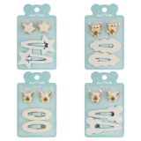 Набор аксессуаров для волос MESHU, резинки 2шт., диаметр 2см, заколки 2шт., 5/6см,ассорти, европодвес