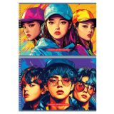 Альбом для рисования 24л., А4, на гребне BG "K-pop"