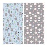 Упаковочная бумага глянц. 70*100см, MESHU "Сute friends", 80 г/м2, ассорти 2 дизайна