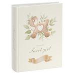 Фотоальбом магнитный 10 листов 23*28см, внутренняя спираль, ArtSpace "Sweet girl"