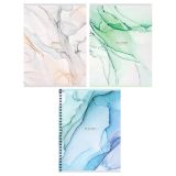 Тетрадь 80л., А5, клетка на гребне GreenwichLine "Marble color", матовая ламинация, тиснение фольгой, 70г/м2