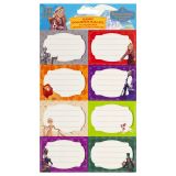 Набор бумажных наклеек для маркировки школьных принадлежностей "Волшебник изумрудного города", 140*210, 24 наклейки, европодвес