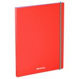 Папка с пружинным скоросшивателем Berlingo "Raze" А4, 17мм, 600мкм, с внутр. карманом, красная софт-тач