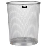 Корзина для бумаг СТАММ, 20л, сетчатая, металлическая, серебристая