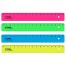 Линейка 16см СТАММ, пластиковая, непрозрачная, неоновые цвета, ассорти