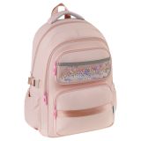 Рюкзак Först Schoolgirl, 40*30*14см, 2 отделения, 4 кармана, мягкая спинка, розовый