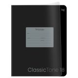 Тетрадь 18л., клетка BG "Классический цвет", пластиковая обложка, черный