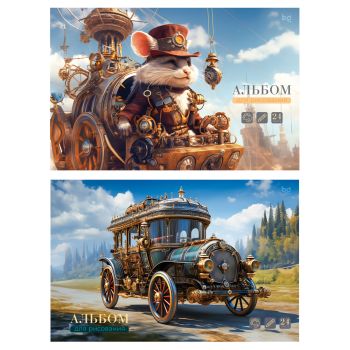 Альбом для рисования 24л., А4, на скрепке BG 