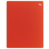 Тетрадь 80л., клетка на гребне BG "База", пластиковая обложка, красный
