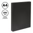 Папка на 2 кольцах СТАММ А4, 40мм, 500мкм, пластик, черная