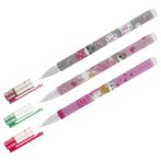 Ручка гелевая стираемая MESHU "Sweet paws" синяя, 0,5мм, корпус ассорти