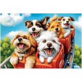 Пазл  104 эл. ТРИ СОВЫ "Пёсики на американских горках"