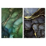 Тетрадь 80л., А4, клетка на гребне GreenwichLine "Мраморный", матовая ламинация, тиснение фольгой, 70г/м2