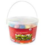 Мелки для асфальта Гамма "Мультики", цветные, 36шт., 9цв., круглые, пластиковое ведро