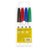 Набор маркеров для белых досок OfficeSpace 04цв., пулевидный, 3мм, чехол с европодвесом