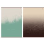 Тетрадь 96л., А4, клетка BG "Прикосновение тумана", софт-тач ламинация, тиснение фольгой