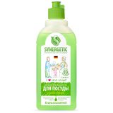 Средство для мытья посуды и игрушек Synergetic "Яблоко", антибакт, концентр, без дозатора, 500мл