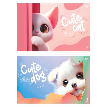 Альбом для рисования 12л., А4, на скрепке BG 