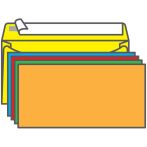 Конверт C65, KurtStrip, 114*229мм, б/подсказа, б/окна, отр. лента, радуга (5цв.*2шт.)