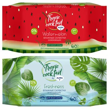 Салфетки влажные Aura 