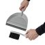 Комплект для уборки OfficeClean щетка-сметка и совок, с резиновой кромкой, ширина 24 см, пластик, серый