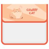 Папка для тетрадей 2 отделения, ArtSpace "Chubby cat", А5, пластик, на липучке