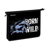 Папка для тетрадей 1 отделение, А5 Berlingo "Born to be WILD", 240*205*40мм, пластик, на молнии