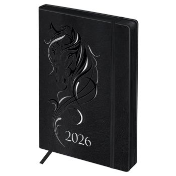Ежедневник датированный 2026г., А5, 176л., твердый переплет, кожзам, BG 