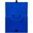 Папка-портфель 1 отделение СТАММ А4, 600мкм, на замке, пластик, синий