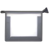 Папка для тетрадей 1 отделение А4 Först, прозрачная/серая, пластик, на молнии