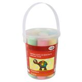 Мелки для асфальта Гамма "Мультики", цветные, 8шт., 5цв., круглые, пластиковое ведро