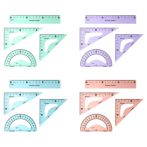 Набор чертежный малый Berlingo "Instinct" (треуг. 2шт., линейка 15см, транспортир), ассорти