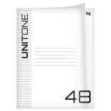 Тетрадь 48л., А5 клетка BG "Однотонный", пластиковая обложка, прозрачный